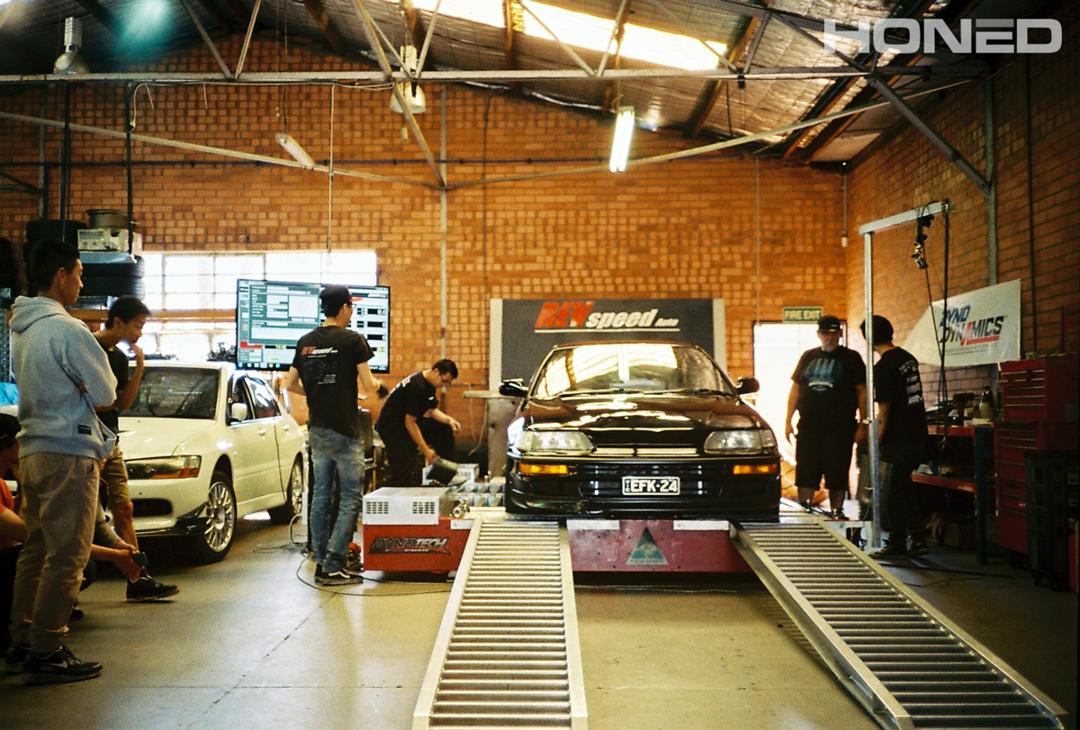 honed crx on the dyno