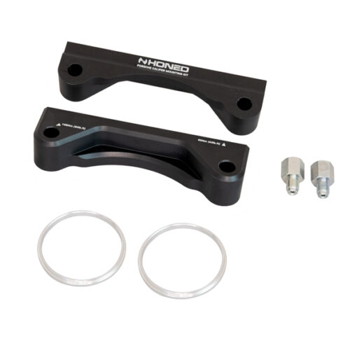Porsche 986 Brake Caliper Mounting Kit for Honda 242mm/9.5" Knuckles - Image 2
