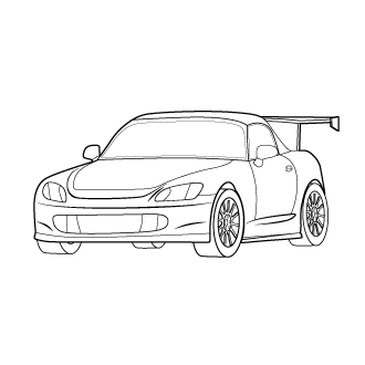 honda s2000 coloring pages