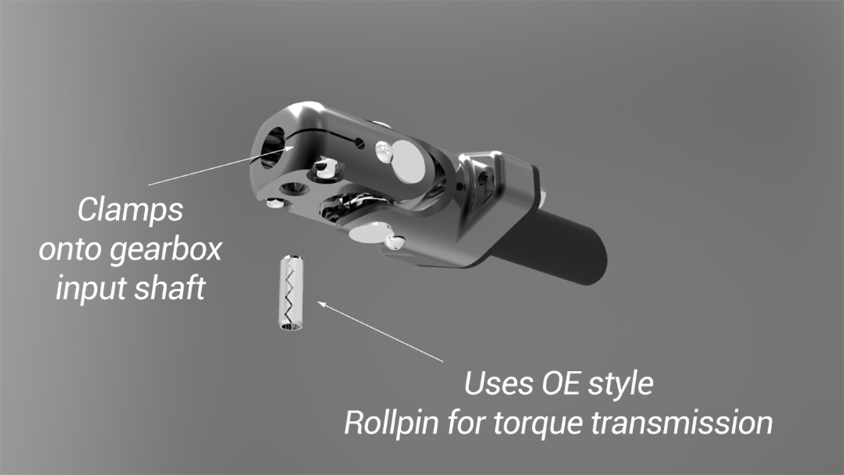 Honed gear linkage connection to gearbox