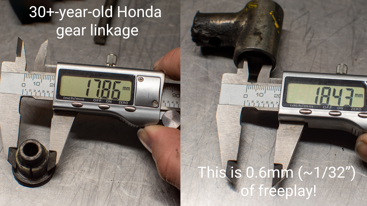 Honda worn gear linkage freeplay