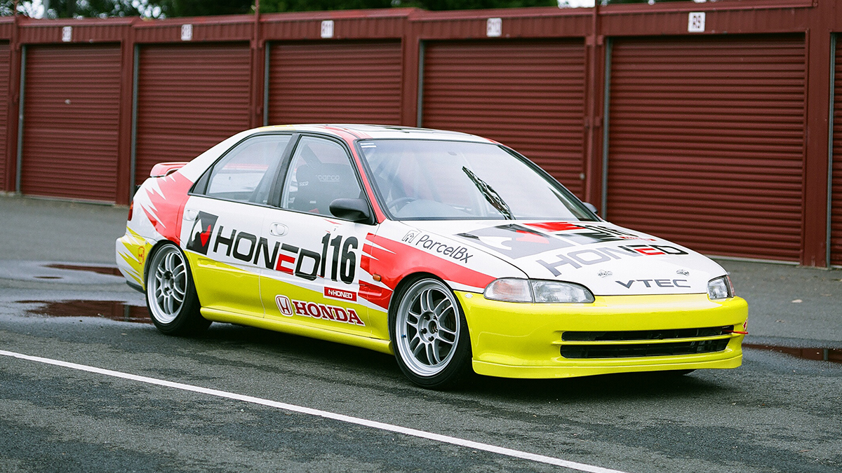 Honda Civic Sedan race car at Sandown Raceway