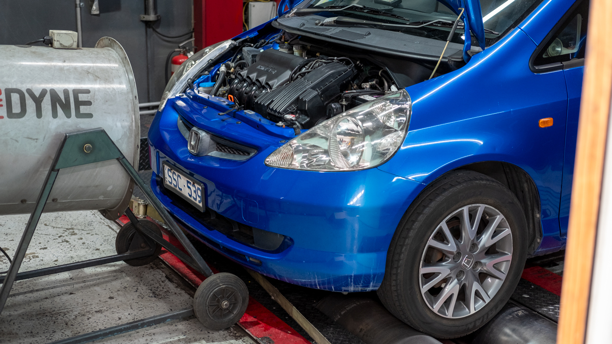 Honda GD Fit on dyno