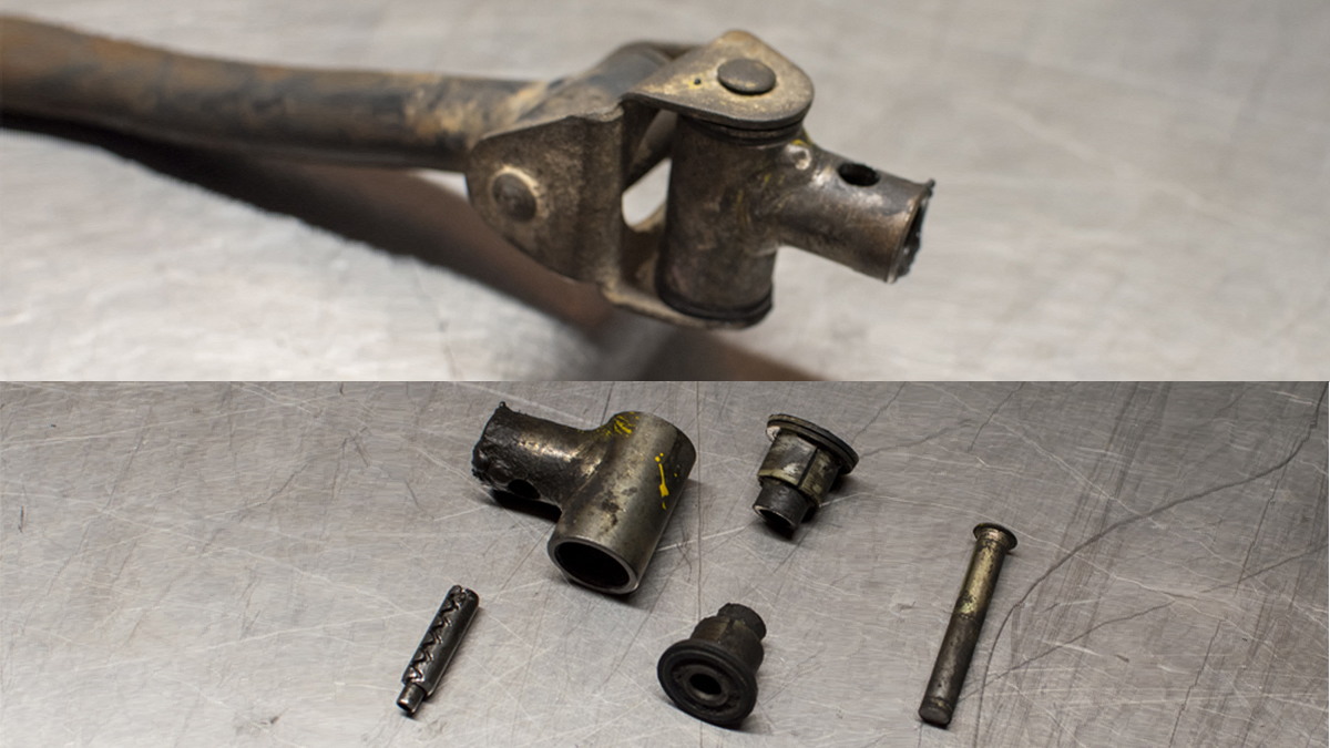 Worn Honda gear linkage